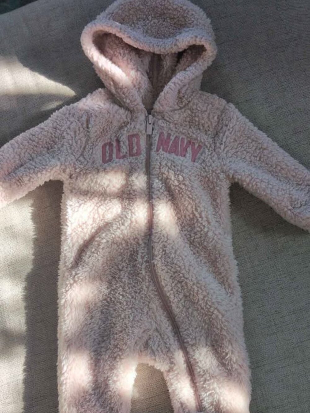 6-12 month baby girl fuzzy onesie